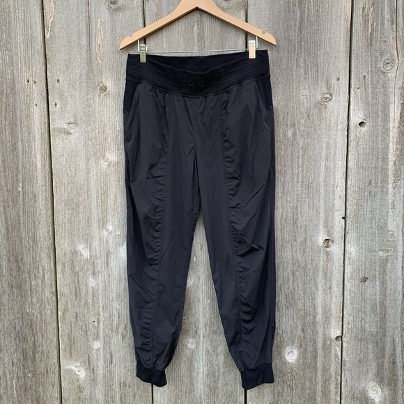 LULULEMON Dance Studio Pants Womens Sz 10 Black Stretch - Picture 1 of 11